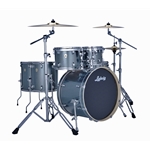 Ludwig LE6220C4P101 Evolution 6-Piece Complete Drum Set w/ Hardware, Atlantic Sparkle w/ Paiste101 Cymbals