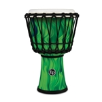 LP LP1607GM Rope Tuned Circle Djembe With Perfect-pitch 7" Head, Green Marble