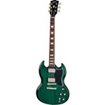 Gibson SG6100TLNH1 SG Standard '61 Electric Guitar, Stop Bar Electric Guitar w/Hardshell Case, Translucent Teal