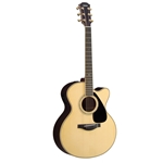 Yamaha LJX6CA Jumbo Solid Top Acoustic Electric Cutaway Guitar Natural