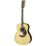 Yamaha LL1612HB 12-String Acoustic Electric Dreadnought Guitar, Natural w/Hard Bag
