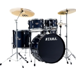 TAMA IE52CDB Imperialstar 5-piece Complete Drum Set with Snare Drum and Meinl Cymbals - Dark Blue