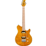 Sterling By Music Man AX3FM-TGO-M1 Axis Flame Maple Top Trans Gold Electric Guitar