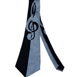 Miscellaneous MUAP5 Treble Clef Tie Black/Blue