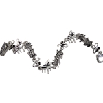 AM Gifts  29324 Silver Music Link Bracelet