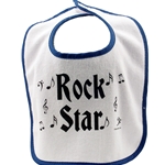 AM Gifts  41900 Rock Star Baby Bib - Blue