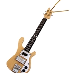 AM Gifts  39149 Natural Wood Bass Guitar Ornament