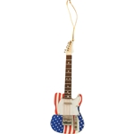 AM Gifts  922000 US Flag Electric Guitar Ornament