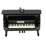 AM Gifts  39103 Upright Piano (Black) 3.5" Ornament