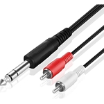 Rapco-Horizon DC-6CP-I 6 Foot Stage Series Dual RCA to 1/4 Patch Cable