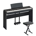 NW Music P125BP P125 Piano with 3-Pedal Unit, Wood Stand & X-Bench