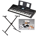 NW Music PSRE463PKG HOLIDAY DEAL! Keyboard with X-Stand, Bench & Survival Kit