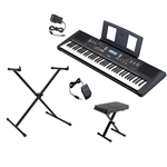 NW Music PSREW310ADPKG 76-Key Portable Keyboard with Sustain Pedal, X-Stand & Bench  - SAVE $50 to 1/2/24!
