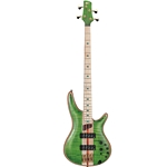 Ibanez SR4FMDXEGL Premium 4-String Electric Bass Guitar, Emerald Green Low Gloss w/Gig Bag