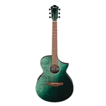 Ibanez AEWC32FMGSF Acoustic Electric Guitar, Dark Green Sunset Fade