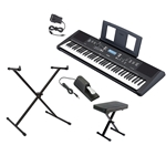 NW Music PSREW310ADPKGDLX 76-Key Portable Keyboard with Deluxe Pedal, X-Stand & Bench - SAVE $50 to 1/2/24!