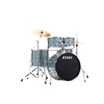 TAMA ST52H5CSEM STAGESTAR  5-piece Complete Drum Set with Snare Drum and Brass Cymbals - Sea Blue Mist