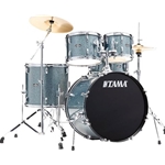 TAMA ST52H5CSEM STAGESTAR  5-piece Complete Drum Set with Snare Drum and Brass Cymbals - Sea Blue Mist