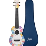 Flight TUC-KITTY Kitty Print Concert Ukulele w/ Bag