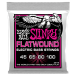 Ernie Ball P02814 Flatwound Super Slinky  Electric Bass Guitar Strings 45-100