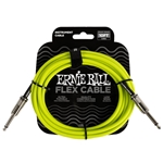 Ernie Ball P06414 Flex Instrument Cable straight/straight 10Ft - Green