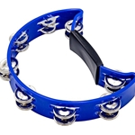 Cardinal Percussion CPTMBLUE Half  Moon Double-Row Tambourine - Blue