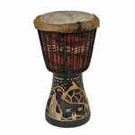 Samba Daramy SBD10F 10" Handcrafted African Djembe - Fur Lined Head