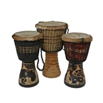 Samba Daramy SBD12F 12" Handcrafted African Djembe - Fur Lined Head