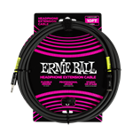 Ernie Ball P06424 Headphone Extension Cable 3.5mm To 3.5mm 10ft - Black