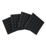 Gator ACPNL1212PHA4PK 4 Pack 2” Acoustic Foam 12”x12” – Charcoal Color