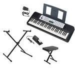 NW Music YPT270ADPKGDLX 61-Key Portable Keyboard with Deluxe Pedal, X-Stand & Bench - $40 MARKDOWN!