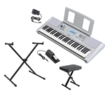 NW Music YPT370ADPKGDLX 61-Key Portable Keyboard with Deluxe Pedal, X-Stand and Bench - $40 MARKDOWN!