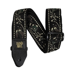 Ernie Ball P05372 Classic Jacquard Guitar/Bass Strap - Black Pleasant Pheasant