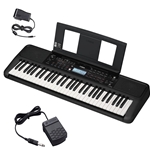 NW Music PSRE383+PEDAL  61-Key Portable Keyboard with Sustain Pedal