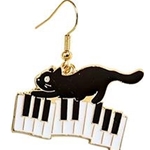 AM Gifts  MUER21 Kitten on Keys Earrings