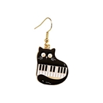 AM Gifts  MUER20 Cat w/ Keyboard Earrings