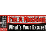 AM Gifts  331239 Bumper Sticker I'm a Musician