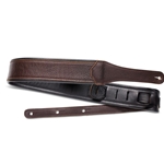 Taylor  4130-25 Koa Plus Leather Guitar Strap, Brown/Black, 2.5"