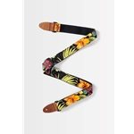 Kala STP-US-HIBBLK Hibiscus Black USA Made Ukulele Strap