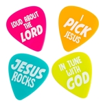 NW Music 14104012 Giant Christian Guitar Pick, Single