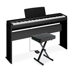 Yamaha P143LXB 88-Note, Weighted Action Digital Piano Bundle with Stand and Bench