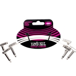 Ernie Ball P06385 6" Flat Ribbon Patch Cable 3-Pack - White