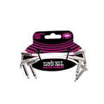 Ernie Ball P06384 3" Flat Ribbon Patch Cable 3-Pack - White