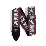 Ernie Ball P04669 Blackjack Red Jacquard Guitar Strap