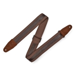 Levy's Leathers MC2CG-BRN-DBR 2" Combo Brown Cotton Guitar / Bass Strap, Black