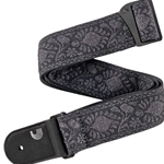 D'Addario 50TB01 Woven Guitar / Bass Strap, Monterey Black