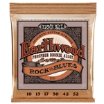 Ernie Ball 2151 Earthwood Rock & Blues w/Plain G Phosphor Bronze Acoustic Guitar Strings 10-52