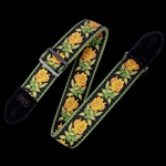 Levy's Leathers MC8JQ-004 2" Yellow Floral Woven Guitar Strap