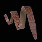 Levy's Leathers MG317MTN-BTA 2  1/2" Mountaineer Series British Tan Padded Leather Guitar Strap