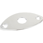 WD Music  JCB2C Football Shape Jack Plate, Chrome